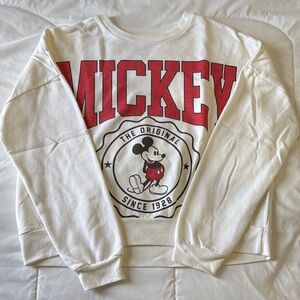 Disney White and Red Mickey Mouse Sweater
